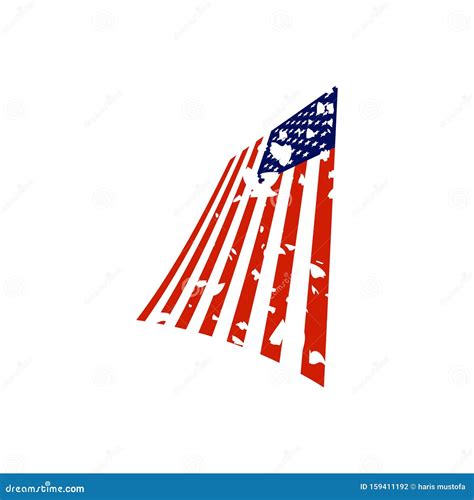 Usa Flag Graphic Design Template Vector Isolated Illustration Stock