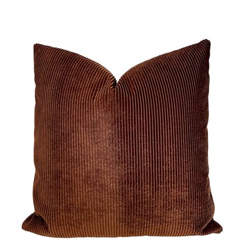 Brown Velvet Pillow Etsy