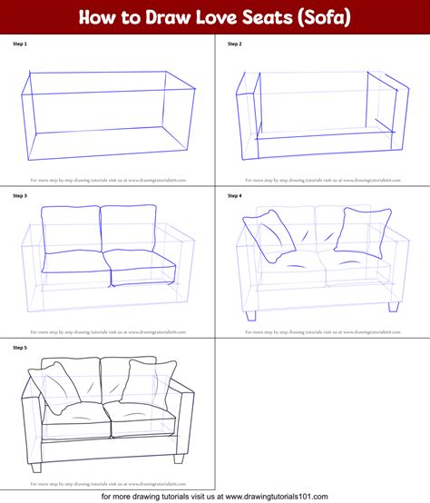 How To Draw A Sofa Step By Resnooze