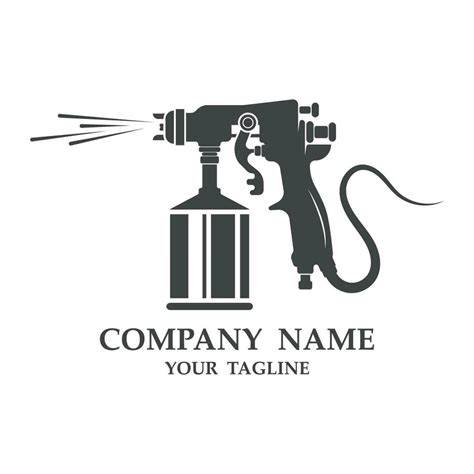 Spray Gun Paint Logo Icon Vector Illustration Vector Art At