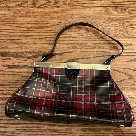 Patricia Nash Tartan Plaid Ferrara Frame Satchel Gem