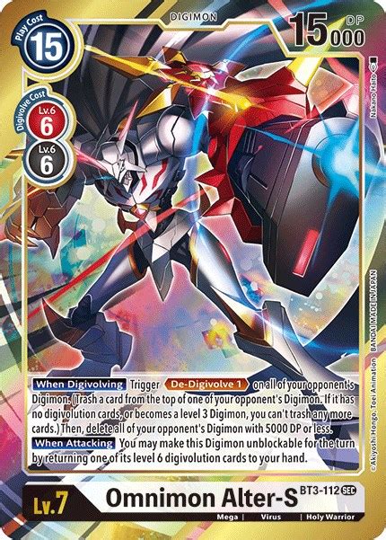 Omnimon Alter S Bt Special Booster Ver Digimon Cardtrader