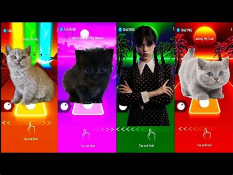 Wednesday Addams VS Cute Cats Shakira Waka Waka Bongo Cat Tiles