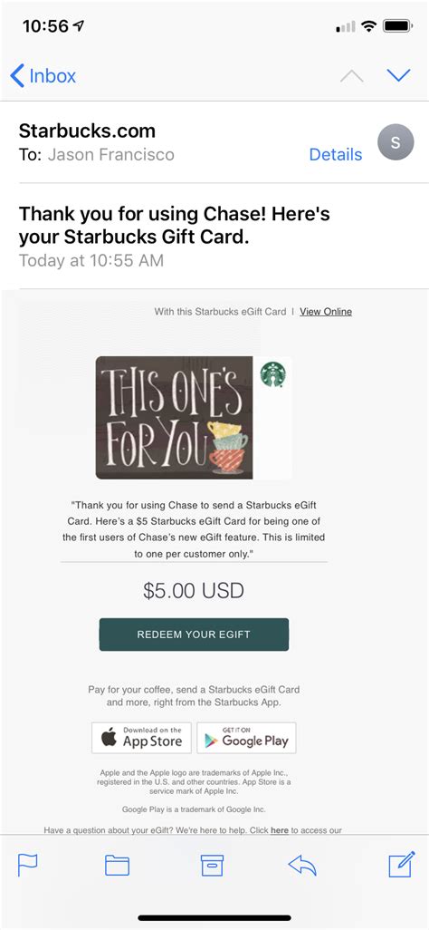 How To Send A Starbucks Gift Card Thru Email Swank Logbook Navigateur