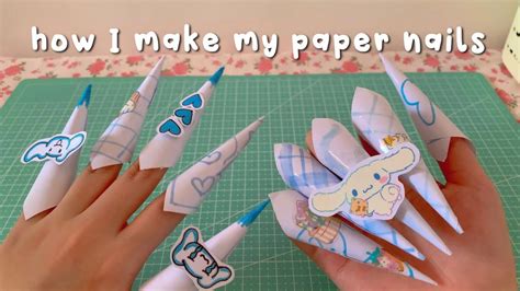 The popular girls nails at school / paper nails DIY tutorial 💅🏻 | Easy ...