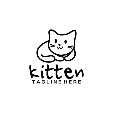 Gatito Creativo Logo Design Vector Art Logo Stock De Ilustración