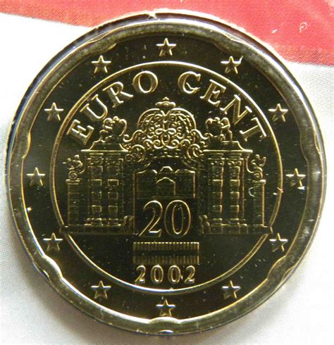 Austria 20 Cent Coin 2002 Euro Coins Tv The Online Eurocoins Catalogue