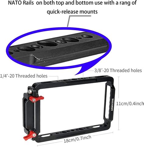 ANDYCINE Monitor Cage For Atomos Ninja V Shinobi With Sunhood And NATO