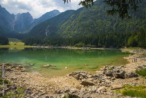 Laghi Di Fusine Fusine Lakes Belopeska Jezera Italy Stock Photo