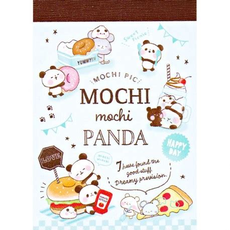 Mochi Panda Picnic Mini Memo Pad Kawaii Panda Making Life Cuter