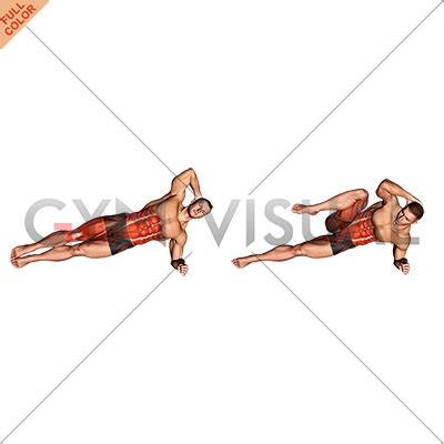 Elbow to Knee Side Plank Crunch (male)