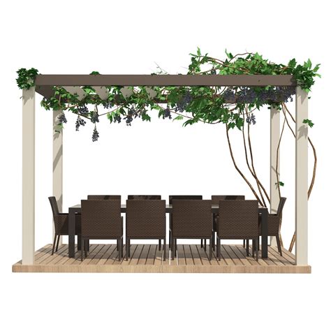 ArtStation - Modern pergola with climber grapevine 3d model | Game Assets