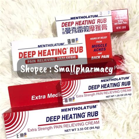 Mentholatum Deep Heating Rub / Extra Strength Pain Relieving Cream 35 ...