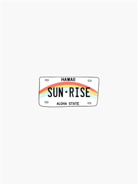 "Hawaii License Plate Sticker " Sticker for Sale by markellyart | Redbubble