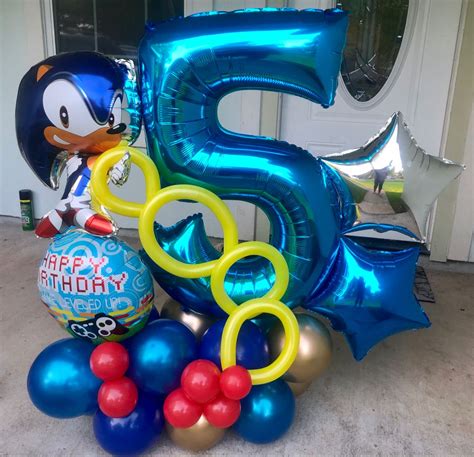 Sonic Balloon Bouquet Sonic Birthday Parties Hedgehog Birthday