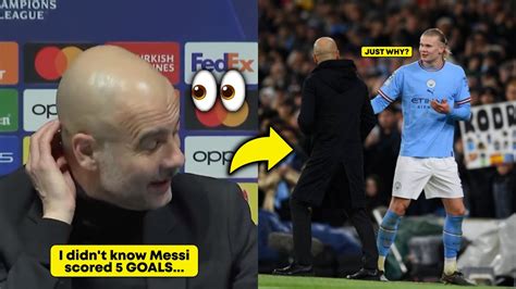 Pep Guardiola S Ridiculous Response To Haaland S Denied Opportunity