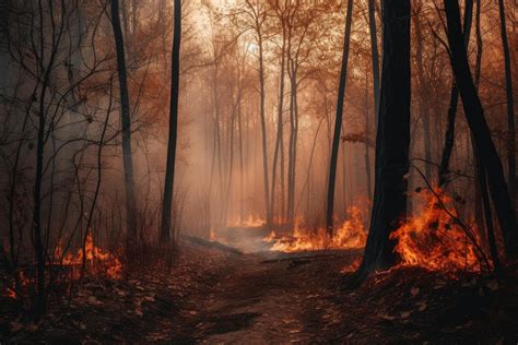 Forest Fire With Trees On Fire Photo With 22596180 Stock Photo At Vecteezy