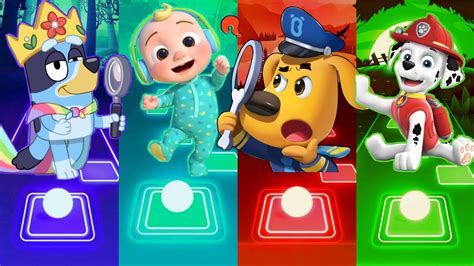 Cocomelon Bluey Bingo Sheriff Labrador Paw Patrol Mighty The