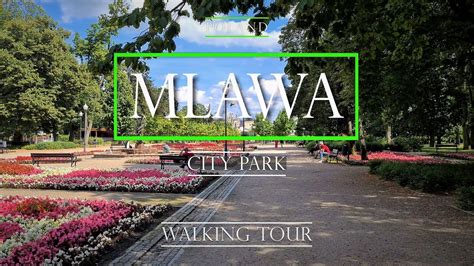 4K POLAND City Park Mlawa WALKING TOUR Park Miejski w Mławie YouTube