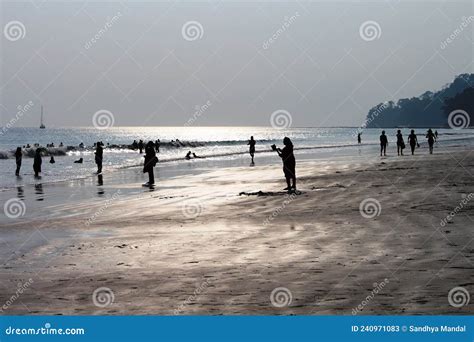 Beautiful Sunset At Radhanagar Beach Havelock Island Stock Image