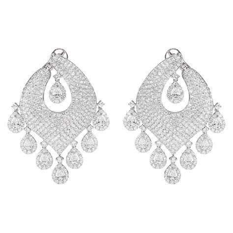 Yellow and White Diamond Chandelier Earrings For Sale at 1stDibs | yellow chandelier earrings