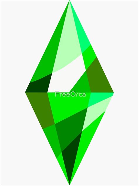 The Sims Plumbob Sticker For Sale By Freeorca Redbubble