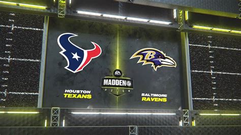 Madden Nfl 24 Houston Texans Vs Baltimore Ravens Simulation Afc