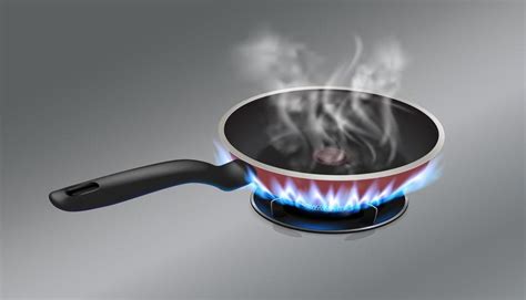 Frying Pan On Stove 681829 Vector Art At Vecteezy