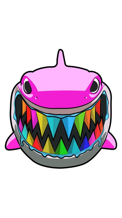 Colorful 6ix9ine Shark Sticker