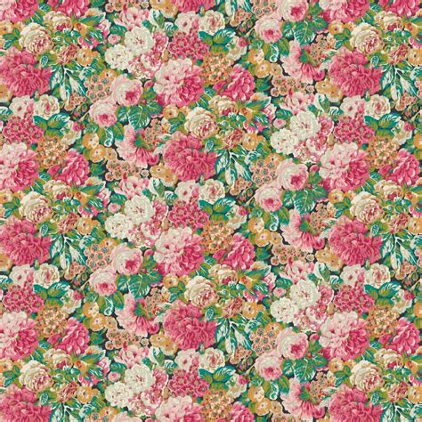 Rose Peony By Sanderson Cerise Viridian Wallpaper Wallpaper