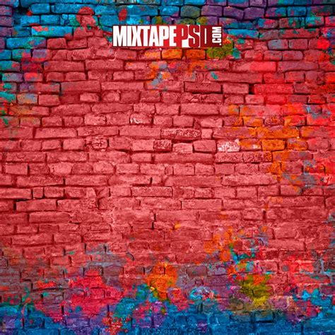 Graffiti Brick Wall Background - Graphic Design | MIXTAPEPSDS.COM