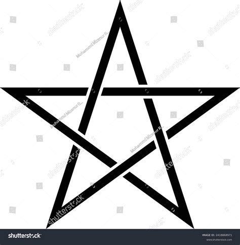 pentagram sign  pointed star magical symbol stock vector royalty