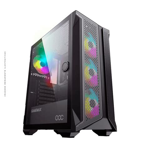 Gabinete Gamer Gamemax Brufen C Black Mid Techno Space