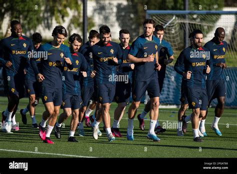 Portugal Team Players Seen During The Training Session At Cidade Do