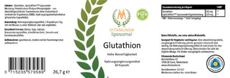 Liposomales Glutathion Kapseln Vitamunda