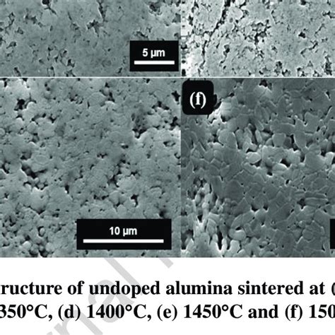 Shows The Sem Micrographs Of Undoped Alumina Samples Which Were Download Scientific Diagram