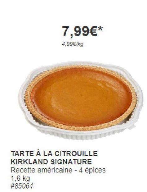 Promo Tarte La Citrouille Kirkland Signature Chez Costco Icatalogue Fr