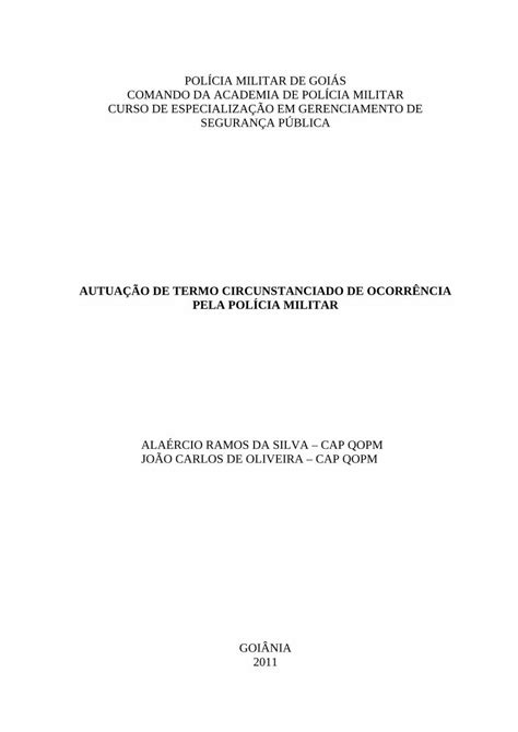 Pdf Autua O De Termo Circunstanciado De Ala Rcio Ramos Da