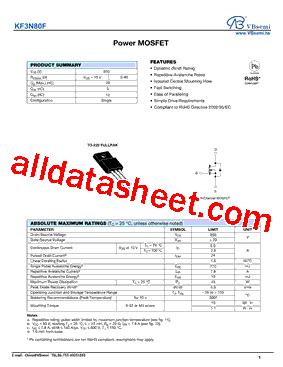 Kf N F Datasheet Pdf Vbsemi Electronics Co Ltd