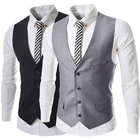 Colete Mens Colete Formal Cl Ssico Nico Breasted Coletes Prova De