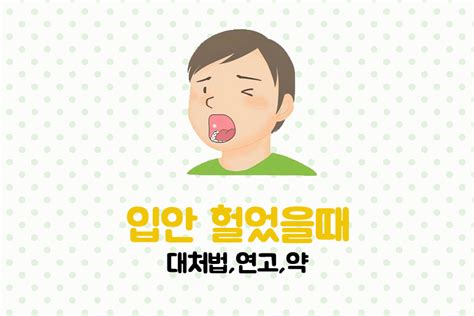 입안 헐었을때 구내염 빨리 낫는법 구내염 약 연고 예방까지 네이버 포스트