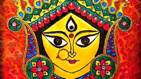 Goddess Durga Sketch Durga Painting Madhubani Art Indian Art Paintings