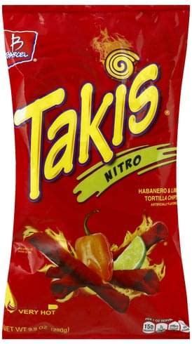 Takis Habanero & Lime, Nitro, Very Hot Tortilla Chips - 9.9 oz, Nutrition Information | Innit