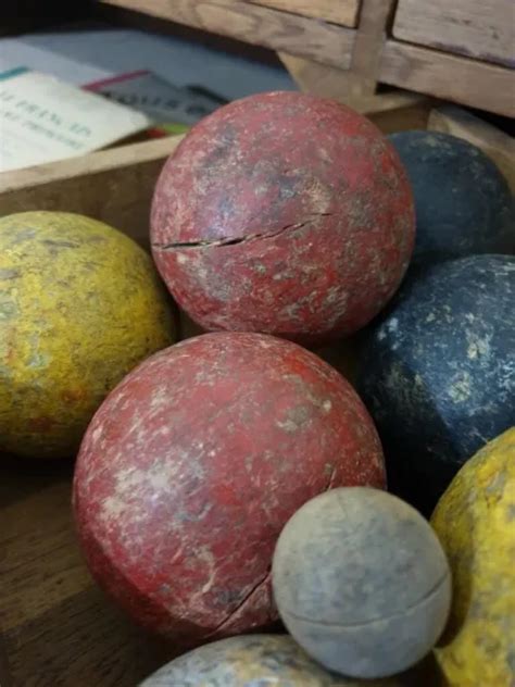 Jouet Ancien Jeu De Boules En Bois Eur Picclick Fr