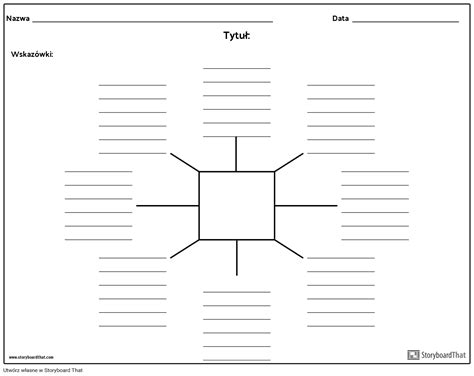 Mapa pająka z liniami 8 Storyboard por pl examples