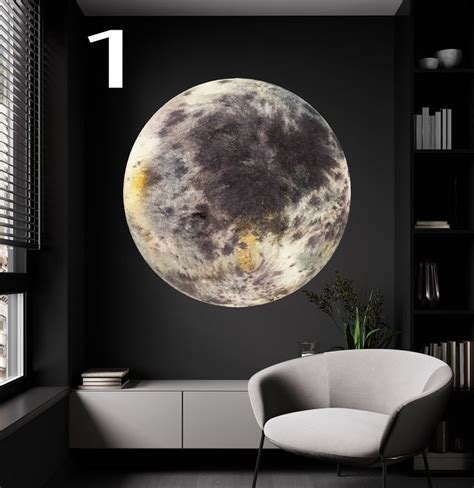 Moon Wall Decal Moon Wall Sticker Sky Decor Moon Stars Wall Decal