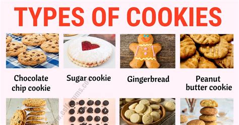 Types of Cookies: List of 20+ Different Types of Cookies with ESL ...