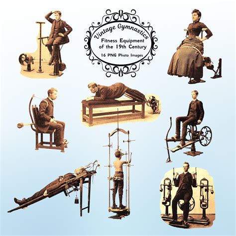 Gym exercise vintage clipart 19th century funny weird fitness etsy