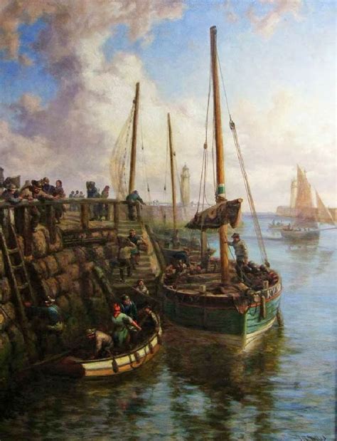 Thomas Rose Miles Morning Whitby Harbour Maritime Art Marine