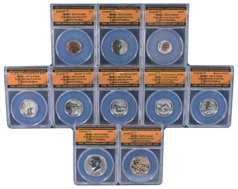 Set S Silver Reverse Proof Set Rp Anacs Liberty Coin